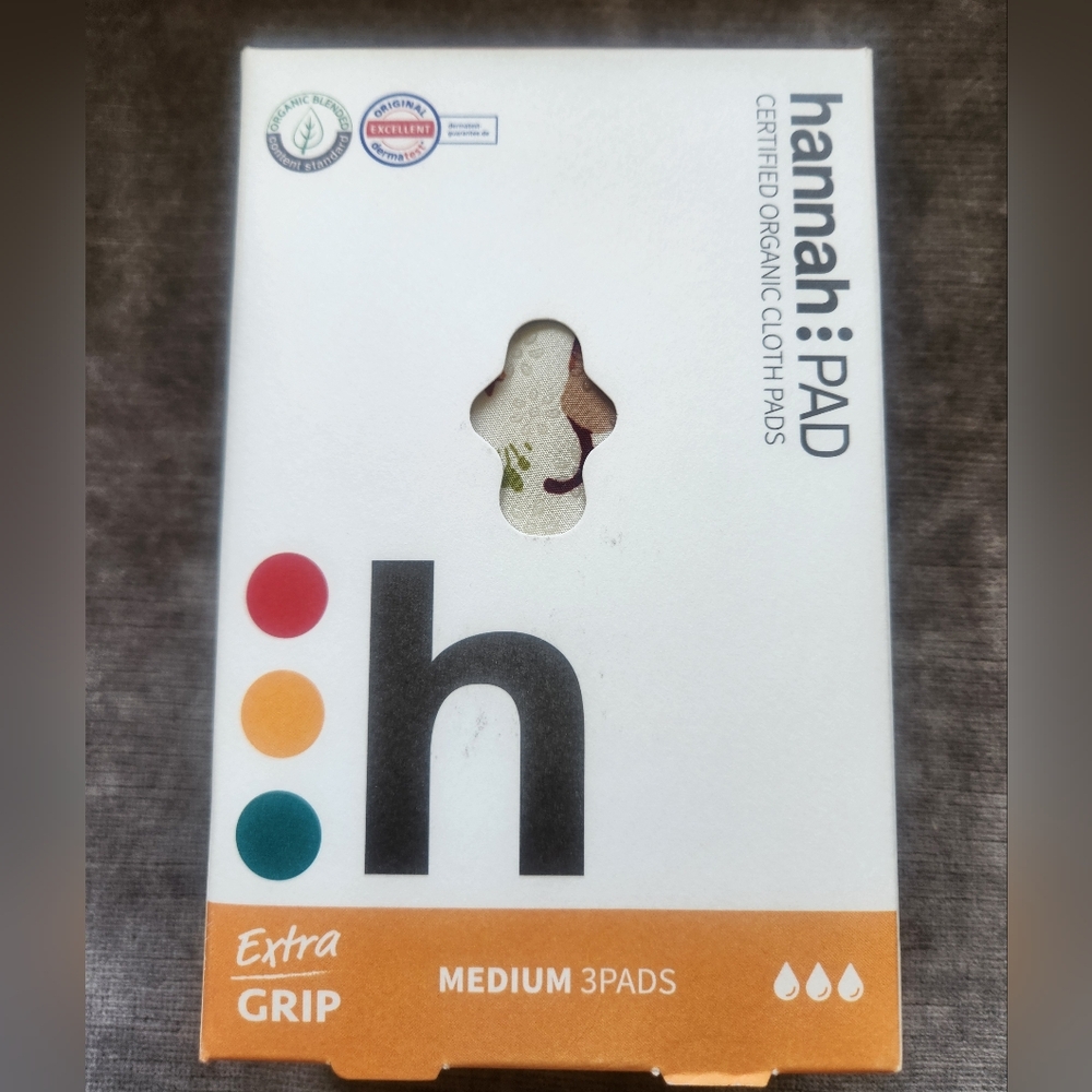 BNIB Reusable Cloth Pads Hannahpad Medium Organic Cloth Pads